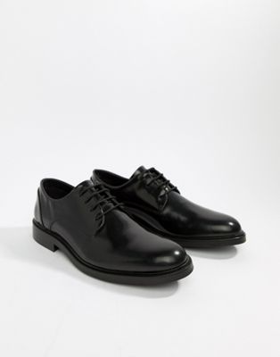 фото Черные блестящие туфли на шнуровке zign-черный