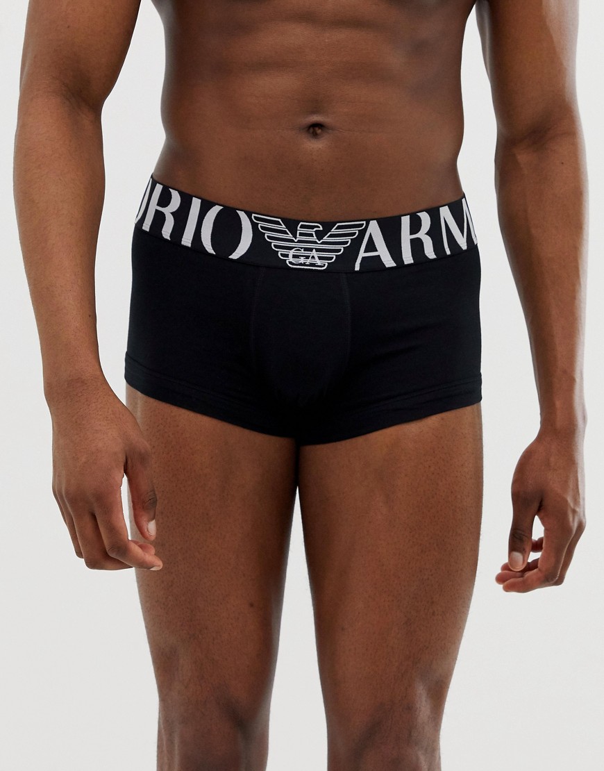 фото Черные боксеры-брифы с логотипом emporio armani-черный