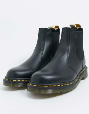 фото Черные ботинки челси из искусственной кожи dr martens 2976-черный цвет