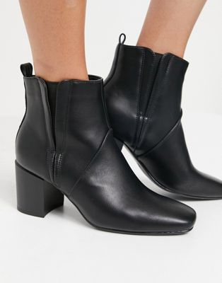 фото Черные ботинки челси на каблуке glamorous-черный цвет