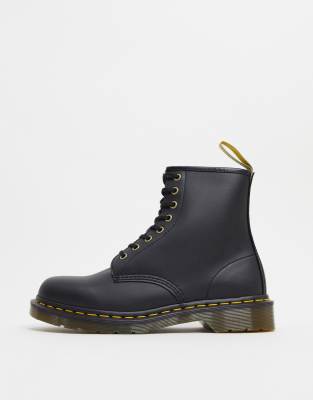 фото Черные ботинки из искусственной кожи с 8 парами люверсов dr martens 1460-черный цвет