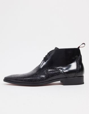 фото Черные ботинки на шнуровке с узором в виде карточных мастей jeffery west escobar-черный