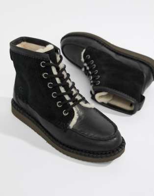 Черные ботинки на шнуровке Ugg Quinlin-Черный