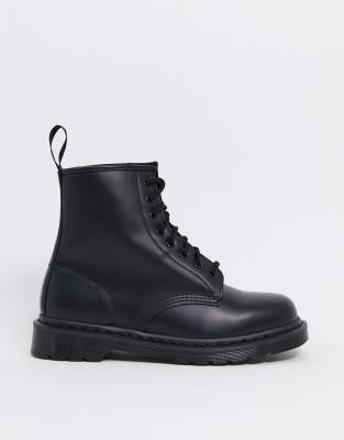 фото Черные ботинки с 8 парами люверсов dr martens 1460-черный