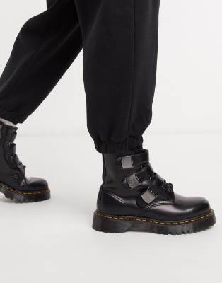 фото Черные ботинки с 8 парами люверсов dr martens-черный