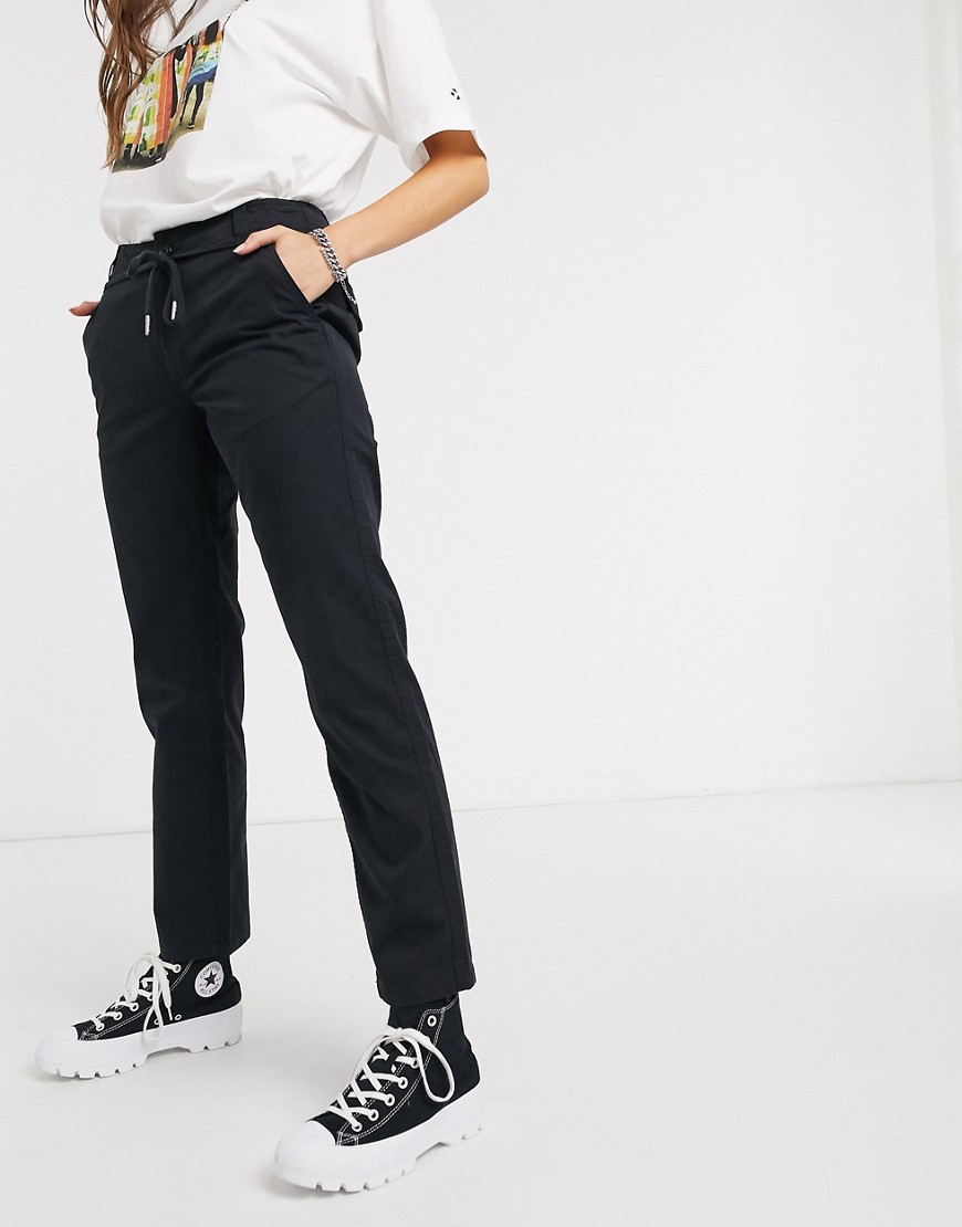фото Черные брюки карго с завязкой converse-черный