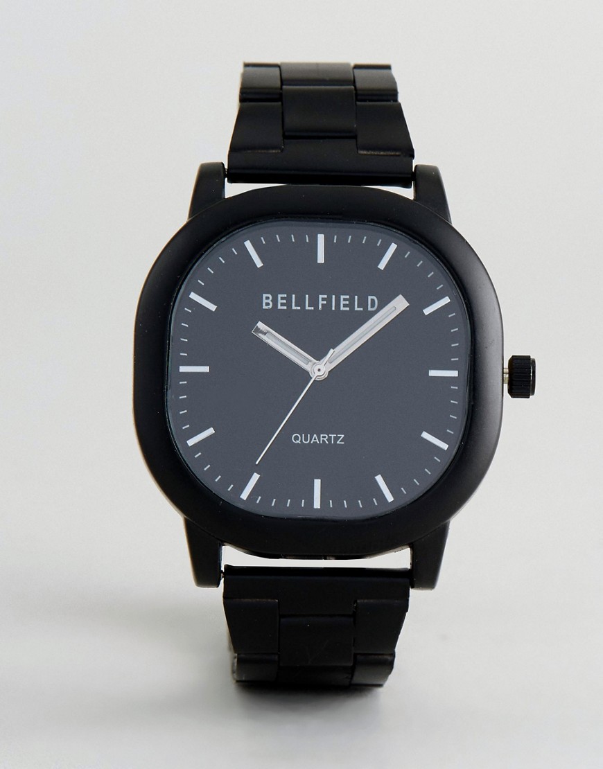 фото Черные часы с квадратным циферблатом bellfield-черный