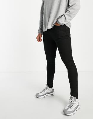 Темные джинсы Черные джинсы с напылением Topman-Черный цвет