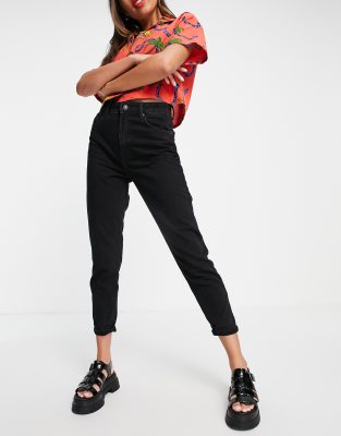 Джинсы скинни  Asos Черные джинсы в винтажном стиле Bershka-Черный цвет