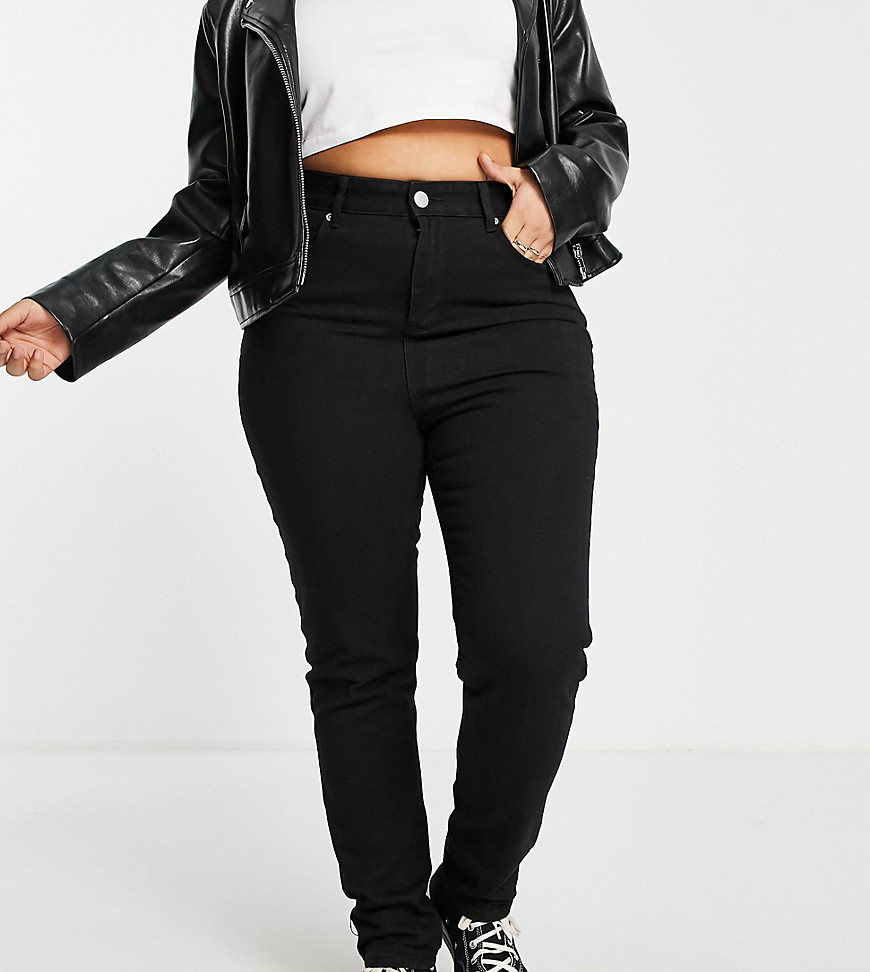 фото Черные джинсы в винтажном стиле yours exclusive-черный цвет