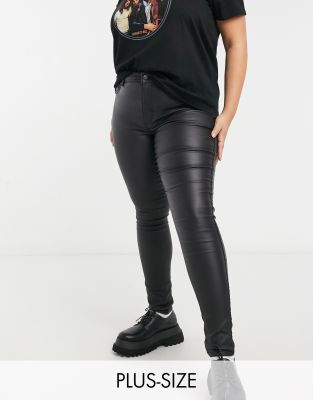 Джинсы скинни  Asos Черные джинсы зауженного кроя с покрытием Only Curve-Черный