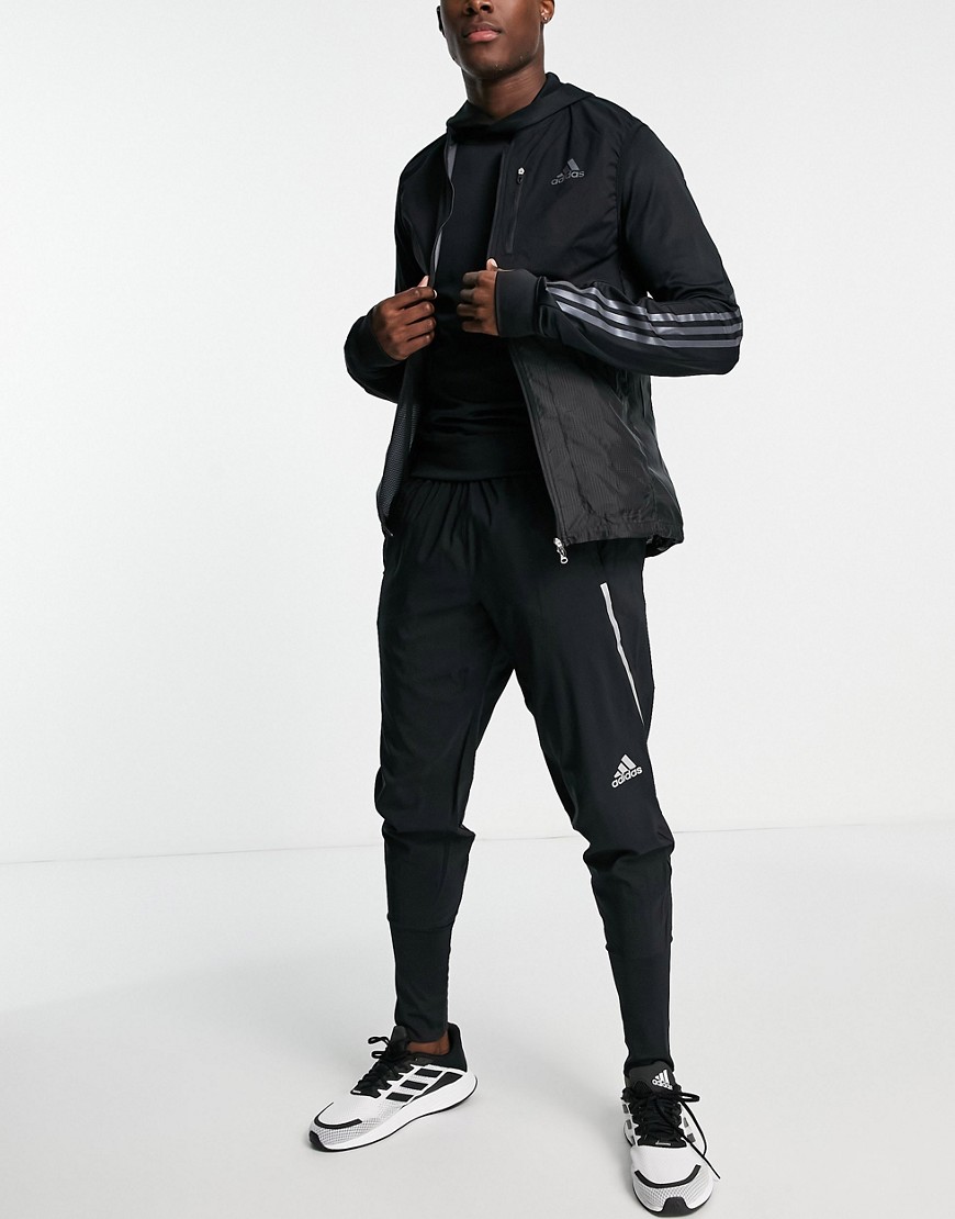 фото Черные джоггеры adidas running fast-черный adidas performance