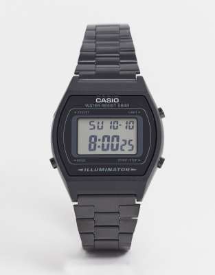 фото Черные электронные часы из нержавеющей стали casio b640wb-1aef-черный цвет