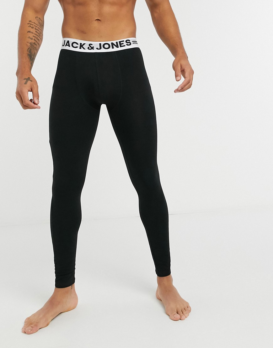 фото Черные кальсоны с названием бренда на поясе jack & jones-черный