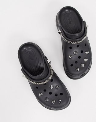 black platform crocs