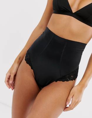 Черные корректирующие стринги с завышенной талией Hunkemoller-Черный