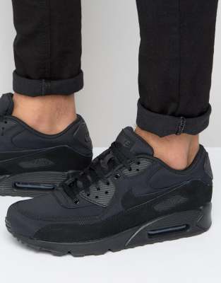 nike air max 90 essential black mesh