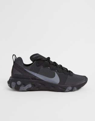 nike react black and grey