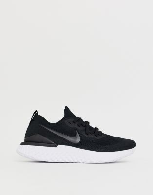 фото Черные кроссовки nike running epic react 2 flyknit-черный