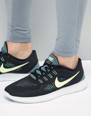 фото Черные кроссовки nike running free run 831508-006-черный