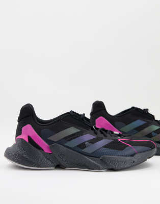 Cпортивная одежда  Asos Черные кроссовки с розовой отделкой adidas Training X9000L4-Черный цвет