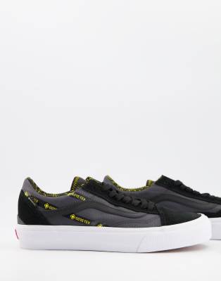 фото Черные кроссовки с технологией gore-tex vans old skool-черный цвет