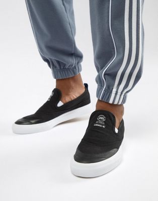 Черные кроссовки-слипоны adidas 