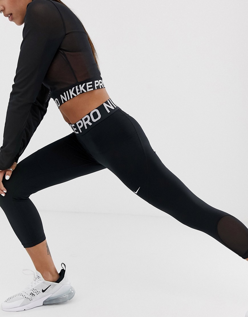 Черные леггинсы-капри Nike Pro Training-Черный