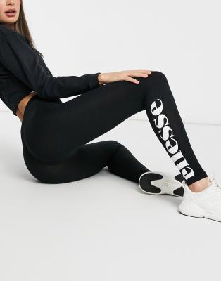  Черные леггинсы с логотипом ellesse-Черный