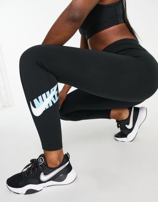  Черные леггинсы с логотипом Nike Training Icon Clash Dri-Fit-Черный цвет
