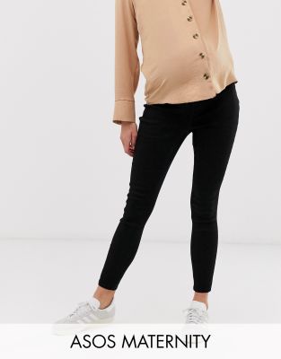 фото Черные леггинсы с посадкой под животом asos design maternity-черный asos maternity