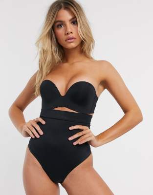Черные моделирующие стринги с завышенной талией Spanx-Черный цвет