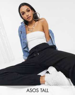 фото Черные мягкие джоггеры asos design tall-черный asos tall