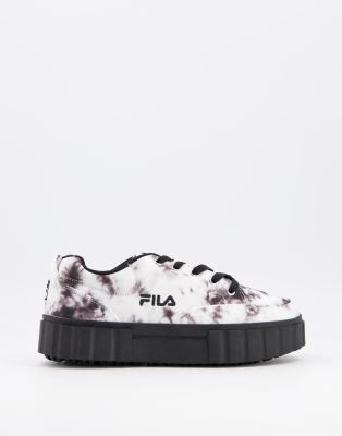 фото Черные низкие кроссовки fila sandblast-черный цвет