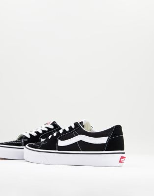 фото Черные низкие кроссовки vans sk8-low-черный цвет