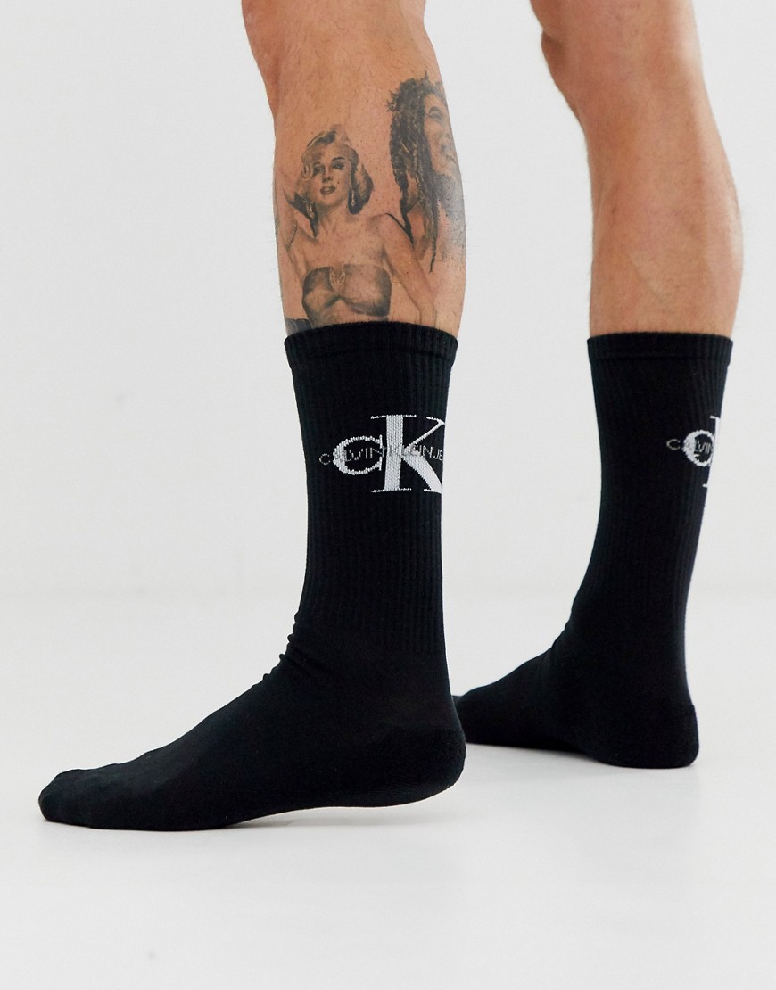 фото Черные носки с логотипом calvin klein jeans-черный