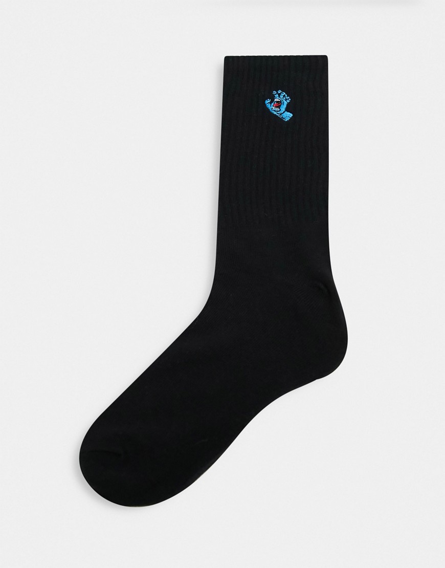 фото Черные носки с вышивкой кричащей руки santa cruz-черный