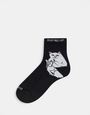 фото Черные носки средней длины ripndip lord nermal-черный цвет rip n dip