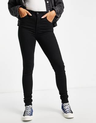 Черные однотонные джинсы скинни Levi's-Черный цвет