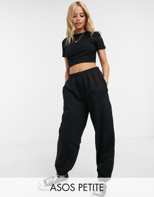 фото Черные oversized-джоггеры asos design petite-черный asos petite