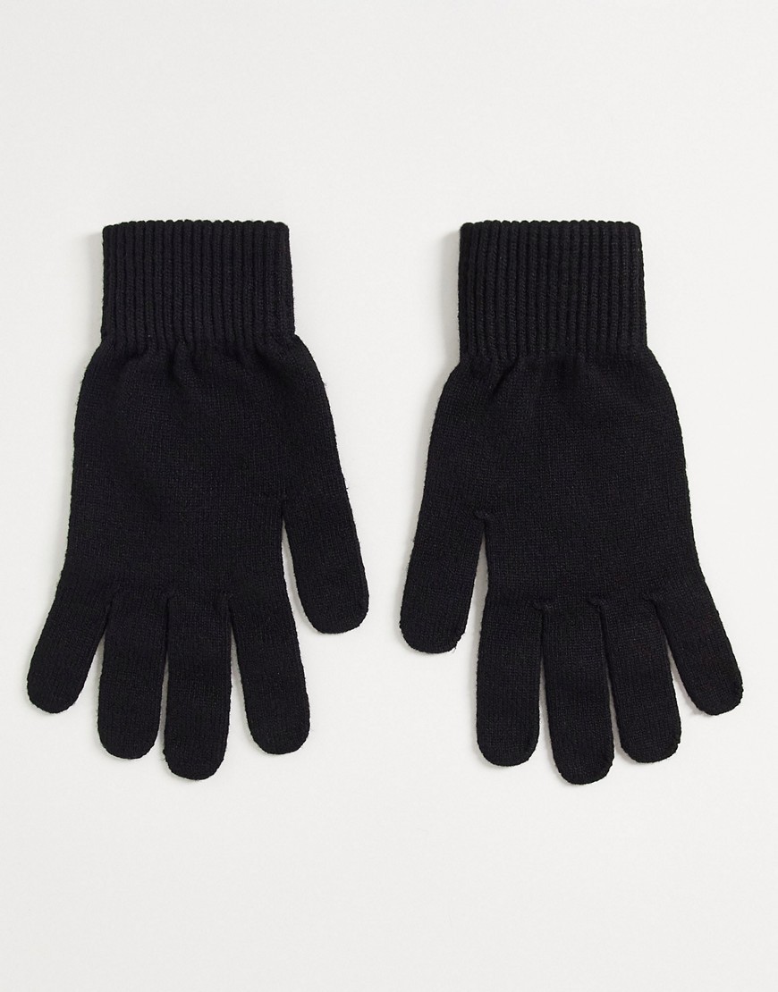 Черные перчатки ASOS DESIGN-Черный цвет