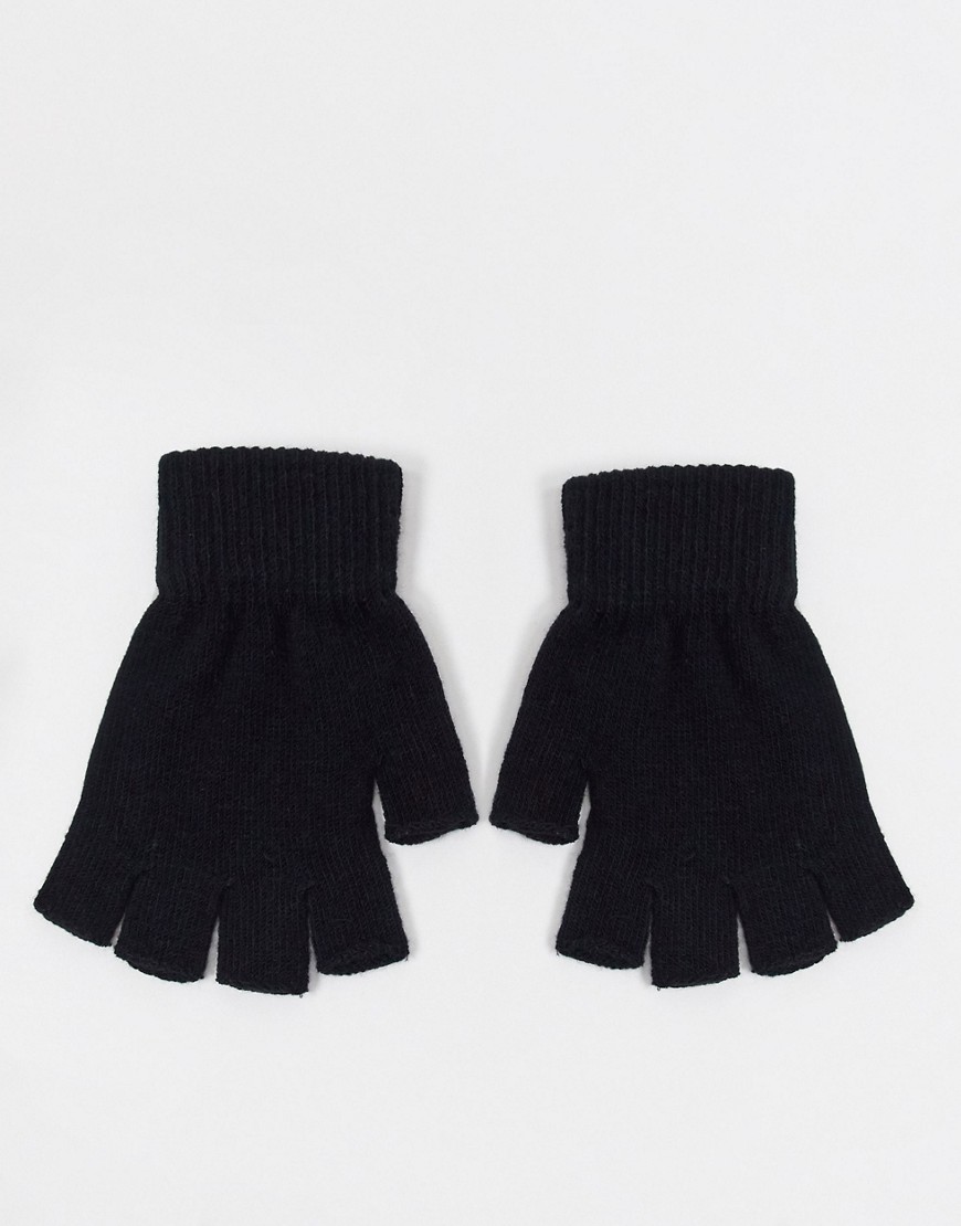 фото Черные перчатки без пальцев svnx-черный