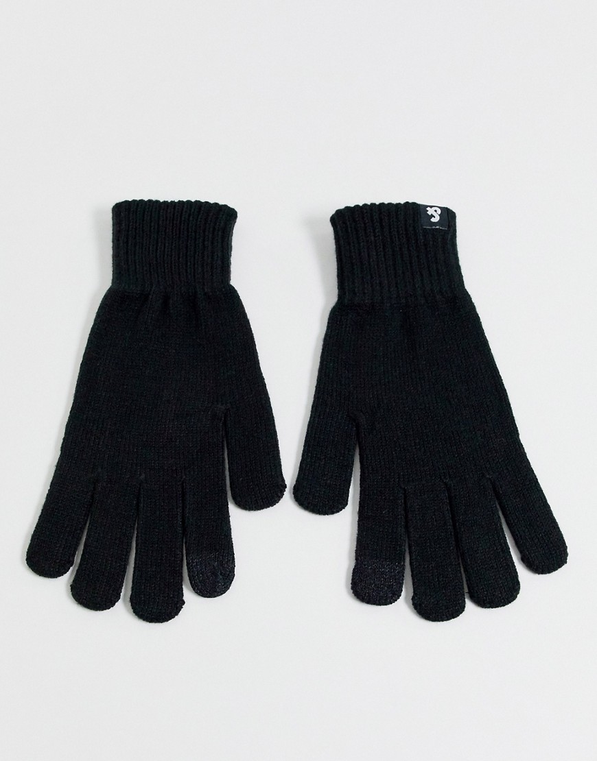 фото Черные перчатки для сенсорных устройств jack & jones-черный