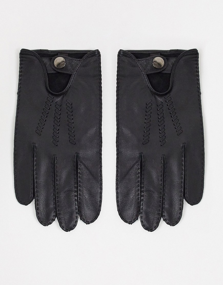фото Черные перчатки для вождения и сенсорных гаджетов barney's original-черный barneys originals