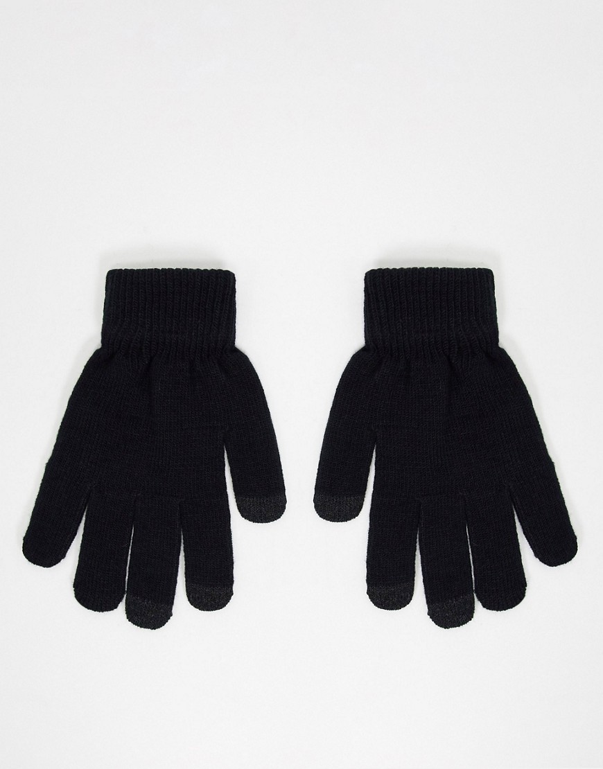 фото Черные перчатки с отделкой для сенсорных устройств svnx-черный