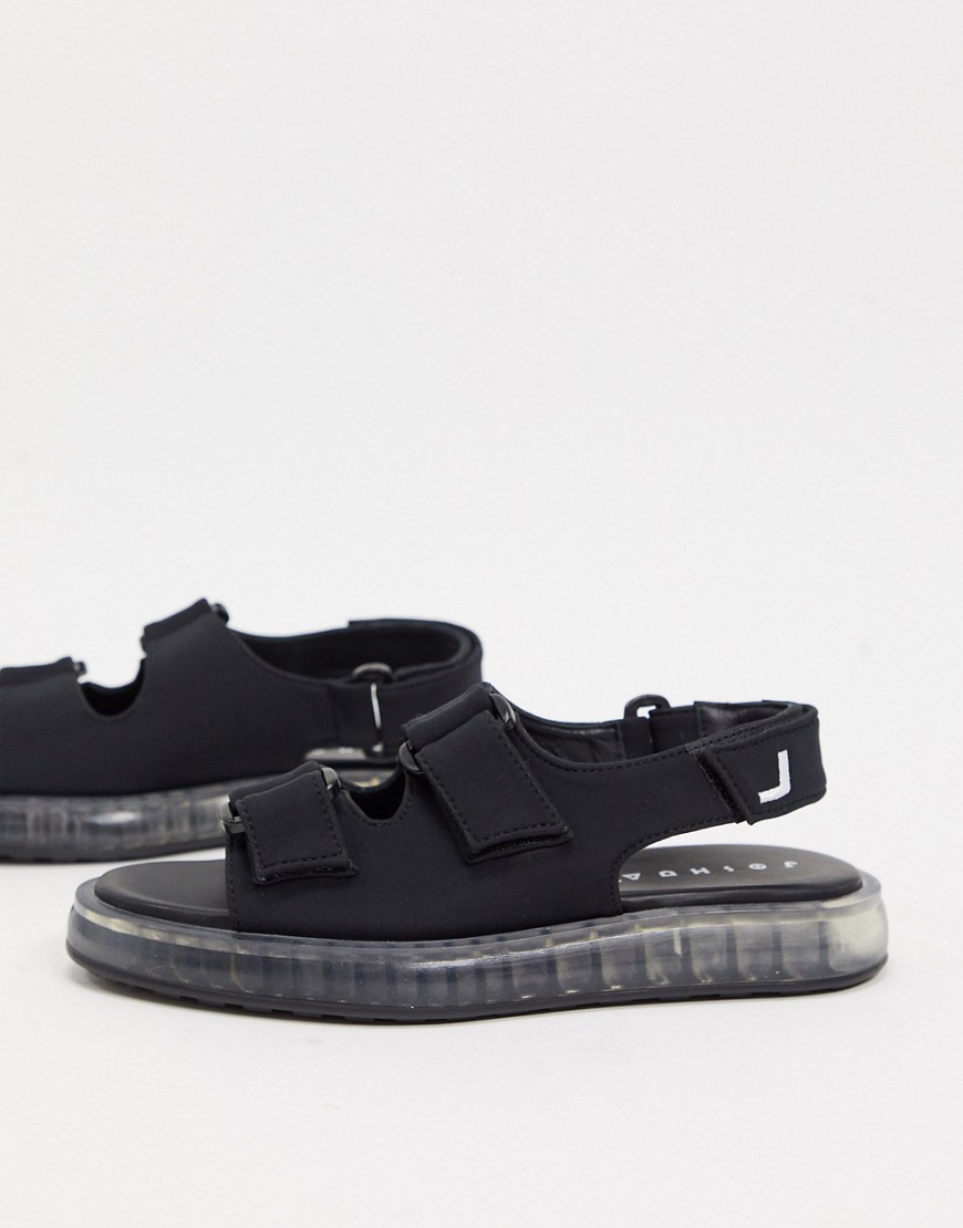 фото Черные сандалии с прозрачной подошвой joshua sanders-черный