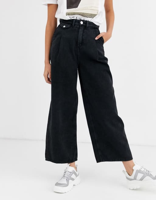 Черные широкие джинсы из органического хлопка Monki | ASOS