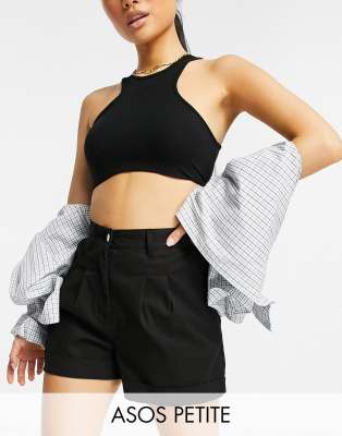 фото Черные шорты чиносы asos design petite-черный цвет asos petite