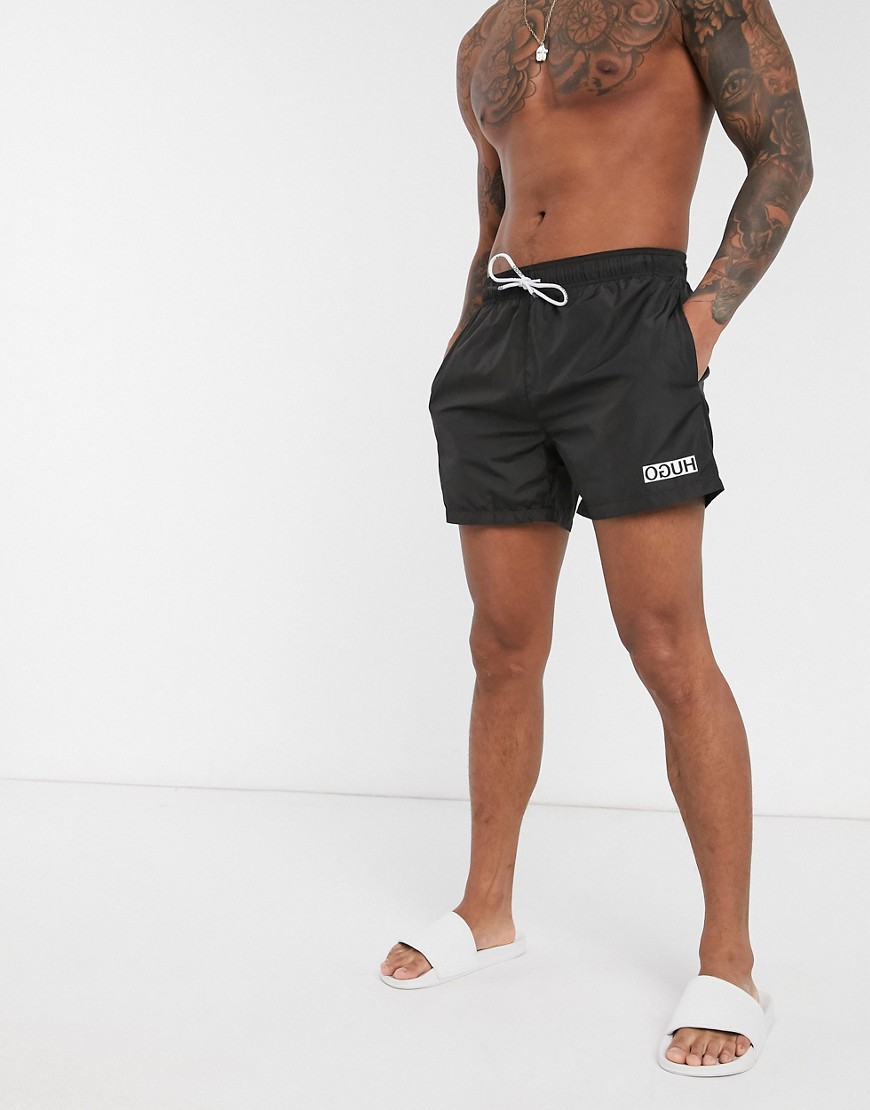 фото Черные шорты для плавания с логотипом hugo-черный