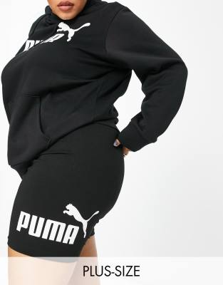 Черные шорты-леггинсы с логотипом Puma Plus Essentials-Черный цвет